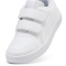 PUMA Courtflex V3 Sneaker mit Klettverschluss Kinder 02 - PUMA white/PUMA white/silver mist 30