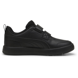 PUMA Courtflex V3 Sneaker mit Klettverschluss Kinder 01 - PUMA black/PUMA black/cast iron 30