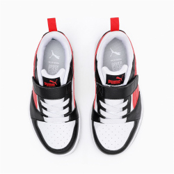 PUMA Rebound V6 Lo AC+ Sneaker mit Klettverschluss Kinder 04 - PUMA white/for all time red/PUMA black 29