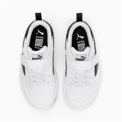 PUMA Rebound V6 Lo AC+ Sneaker mit Klettverschluss Kinder 02 - PUMA white/PUMA black/PUMA black 29