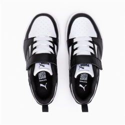 PUMA Rebound V6 Lo AC+ Sneaker mit Klettverschluss Kinder 01 - PUMA white/PUMA black 32