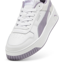 PUMA Carina Street Sneaker Mädchen 12 - PUMA white/pale plum/PUMA silver 39
