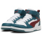 PUMA Rebound V6 Mid AC+ Sneaker Kinder 18 - cold green/alpine snow/intense red 30