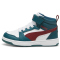 PUMA Rebound V6 Mid AC+ Sneaker Kinder 18 - cold green/alpine snow/intense red 30