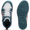 PUMA Rebound V6 Mid AC+ Sneaker Kinder 18 - cold green/alpine snow/intense red 30