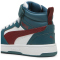 PUMA Rebound V6 Mid AC+ Sneaker Kinder 18 - cold green/alpine snow/intense red 30