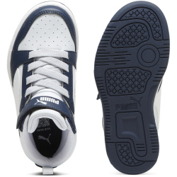 PUMA Rebound V6 Mid AC+ Sneaker Kinder 17 - club navy/puma white/silver mist 30
