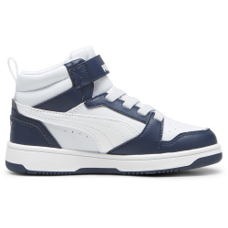 PUMA Rebound V6 Mid AC+ Sneaker Kinder 17 - club navy/puma white/silver mist 30