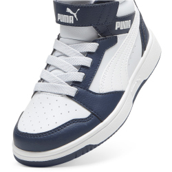 PUMA Rebound V6 Mid AC+ Sneaker Kinder 17 - club navy/puma white/silver mist 30