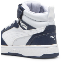 PUMA Rebound V6 Mid AC+ Sneaker Kinder 17 - club navy/puma white/silver mist 30