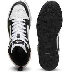 PUMA Rebound v6 High-Top Sneaker 26 - PUMA white/PUMA black/mauve mist 45