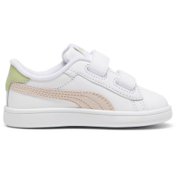 PUMA Smash 3.0 Leder-Sneaker mit Klettverschluss Baby 14 - PUMA white/island pink/pistachio green 23