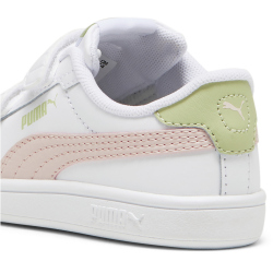 PUMA Smash 3.0 Leder-Sneaker mit Klettverschluss Baby 14 - PUMA white/island pink/pistachio green 23