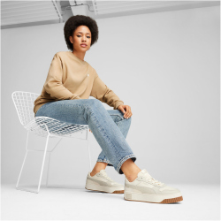 PUMA Carina Street Sneaker Damen 31 - alpine snow/desert dust 37.5