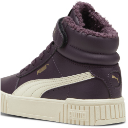 PUMA Carina 2.0 Winterized Mid-Top Sneaker gef&uuml;ttert M&auml;dchen 06 - midnight plum/alpine snow/puma gold 30