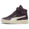 PUMA Carina 2.0 Winterized Mid-Top Sneaker gef&uuml;ttert M&auml;dchen 06 - midnight plum/alpine snow/puma gold 30