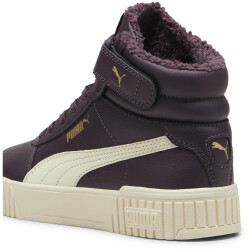 PUMA Carina 2.0 Mid-Top Sneaker gefüttert Mädchen 06 - midnight plum/alpine snow/puma gold 36