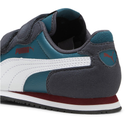 PUMA Cabana Racer SL 20 PS Sneaker mit Klettverschlu&szlig; Kinder 17 - cold green/puma white/galactic gray/intense red 32