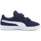 PUMA Smash v2 Suede PS Kinder Sneaker mit Klettverschluss 02 - peacoat/puma white 34.5
