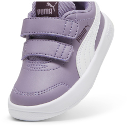 PUMA Courtflex V3 Baby-Sneaker mit Klettverschluss 04 - pale plum/puma white 20