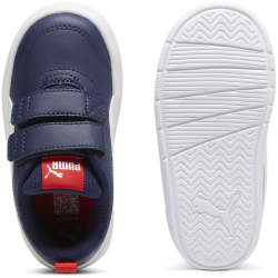 PUMA Courtflex V3 Baby-Sneaker mit Klettverschluss 03 - PUMA navy/PUMA white/PUMA red 20