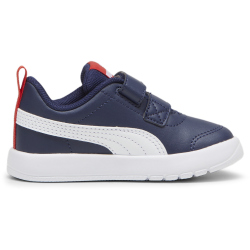 PUMA Courtflex V3 Baby-Sneaker mit Klettverschluss 03 - PUMA navy/PUMA white/PUMA red 22