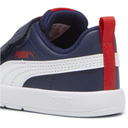 PUMA Courtflex V3 Baby-Sneaker mit Klettverschluss 03 - PUMA navy/PUMA white/PUMA red 22