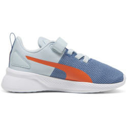 PUMA Flyer Runner PS Kinder Sneaker mit Klettverschluss 48 - blue horizon/frosted dew/flame flicker 35