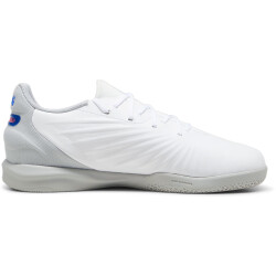 PUMA King Match IT Hallen-Fußballschuhe Kinder 02 - PUMA white/bluemazing/flat light gray 37.5