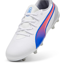 PUMA King Match FG/AG Fu&szlig;ballschuhe Kinder 02 - PUMA white/bluemazing/flat light gray 28