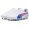 PUMA King Match FG/AG Fußballschuhe Kinder 02 - PUMA white/bluemazing/flat light gray 36