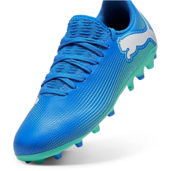 PUMA Future 7 Play MG Multi-Ground Fu&szlig;ballschuhe Kinder 01 - hyperlink blue/mint/puma white 28