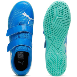 PUMA Future 7 Play IT Hallen-Fu&szlig;ballschuhe mit Klettverschluss Kinder 01 - hyperlink blue/mint/puma white 28