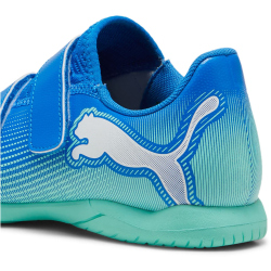 PUMA Future 7 Play IT Hallen-Fu&szlig;ballschuhe mit Klettverschluss Kinder 01 - hyperlink blue/mint/puma white 28