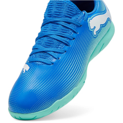 PUMA Future 7 Play IT Hallen-Fu&szlig;ballschuhe Kinder 01 - hyperlink blue/mint/puma white 28