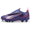 PUMA Ultra 5 Play FG/AG Fußballschuhe RB Fußballschuhe mit Klettverschluss Kinder 01 - lapis lazuli/puma white/sunset glow 36