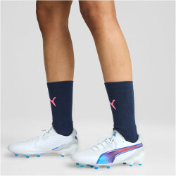 PUMA King Ultimate FG/AG Fußballschuhe Damen 01 - PUMA white/bluemazing/flat light gray/sunset glow 35.5