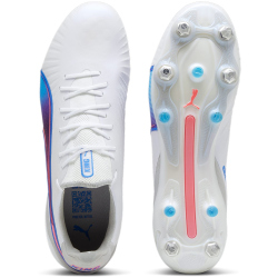 PUMA King Ultimate MxSG Stollen-Fu&szlig;ballschuhe 02 - PUMA white/bluemazing/flat light gray/sunset glow 42.5