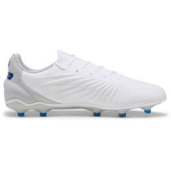 PUMA King Match FG/AG Fußballschuhe 02 - PUMA white/bluemazing/flat light gray 46