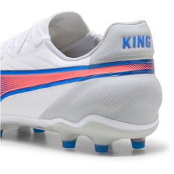 PUMA King Match FG/AG Fußballschuhe 02 - PUMA white/bluemazing/flat light gray 46