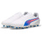 PUMA King Match FG/AG Fußballschuhe 02 - PUMA white/bluemazing/flat light gray 46