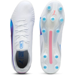 PUMA King Ultimate FG/AG Fußballschuhe 02 - PUMA white/bluemazing/flat light gray/sunset glow 41