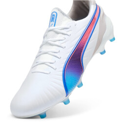 PUMA King Ultimate FG/AG Fußballschuhe 02 - PUMA white/bluemazing/flat light gray/sunset glow 41