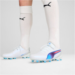 PUMA King Ultimate FG/AG Fußballschuhe 02 - PUMA white/bluemazing/flat light gray/sunset glow 41