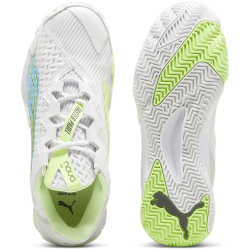 PUMA Nova Elite Padelschuhe 04 - PUMA white/luminous blue/fizzy apple/shadow gray 42.5
