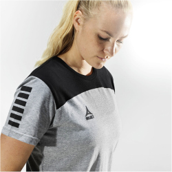 Select Oxford T-Shirt Damen grau/schwarz XL