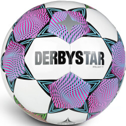 DERBYSTAR Brillant TT Trainingsball weiss/pink/gruen 5