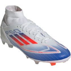 adidas F50 League Mid-Top FG/MG Fu&szlig;ballschuhe Herren 01F7 - ftwwht/lucblu/solred 46 2/3