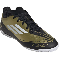 adidas F50 Club Messi IN Hallen-Fu&szlig;ballschuhe Kinder 081A - goldmt/ftwwht/cblack 28