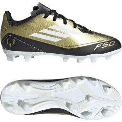 adidas F50 Club Messi FxG Multi-Ground Fußballschuhe Kinder 081A - goldmt/ftwwht/cblack 28